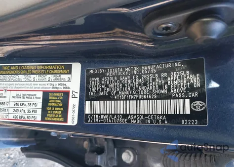 2015 Toyota Camry Xle из США, поврежденный, VIN 4T1BF1FK7FU964629